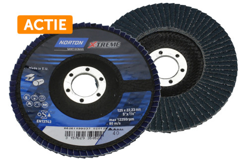 Actie Lamellenschijf 125mm X-Treme 125mm - K40 (10st) - 78072726076