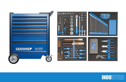 GEDORE 2005-TS-147 Gereedschapswagen gevuld