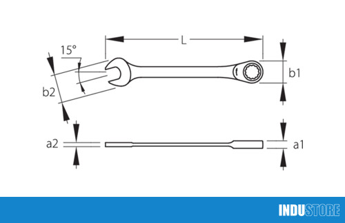 GEDORE Ringratel-steeksleutelset 4-delig