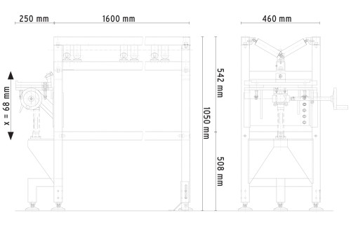 Pipe feeder base unit orbitalum