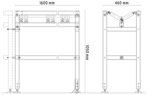 Pipe feeder extension unit orbitalum