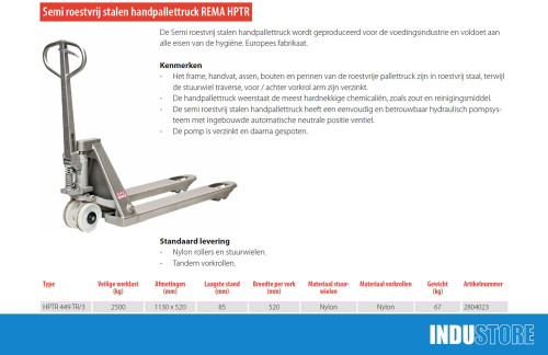 REMA HPTR semi RVS palletwagen