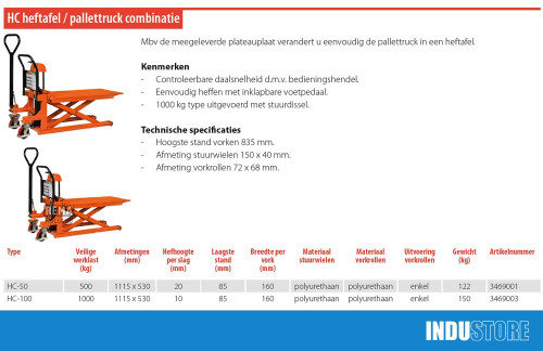 REMA HC Heftafel / Pallettruck