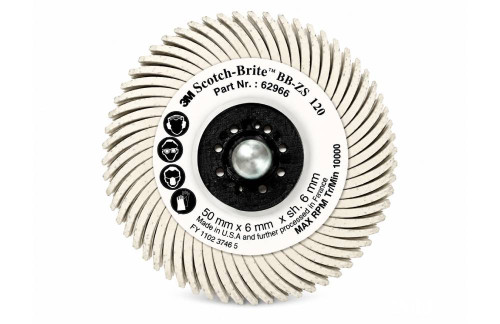 3M Scotch-Brite Radial Bristle Borstel BB-ZS #120 (wit) - 62966