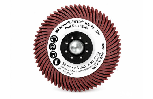 3M Scotch-Brite Radial Bristle Borstel BB-ZS #220 (rood) - 62967