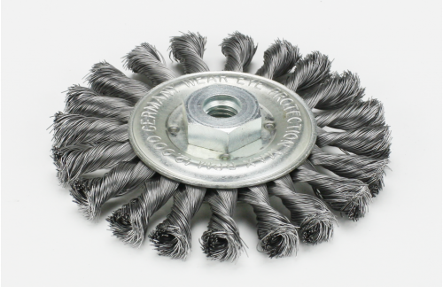Getordeerde rondborstel 125mm - 0,50 mm staal Draaddiameter 0,50mm	