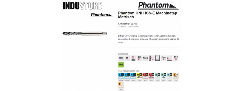 Nieuw: Phantom UNI Tappen